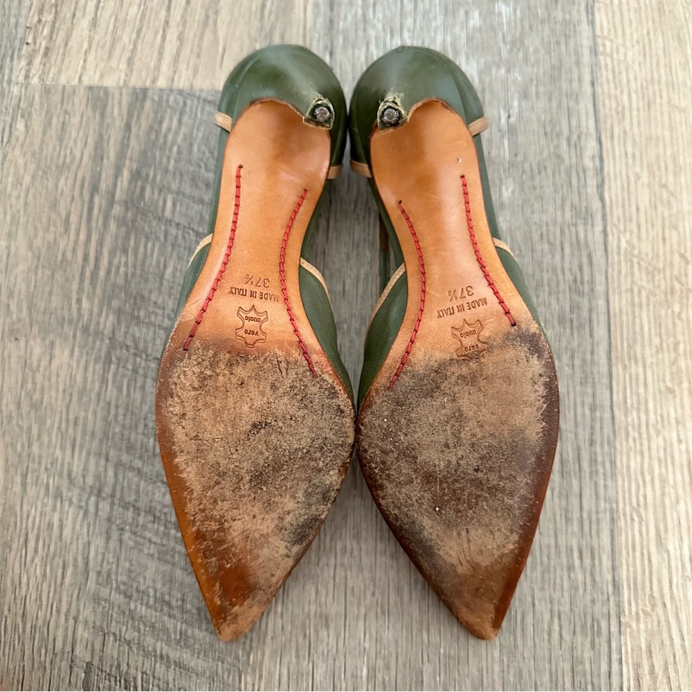 Valentino Pointy High Heels Designer Italian Shoes 37.5 - Picture 7 of 10